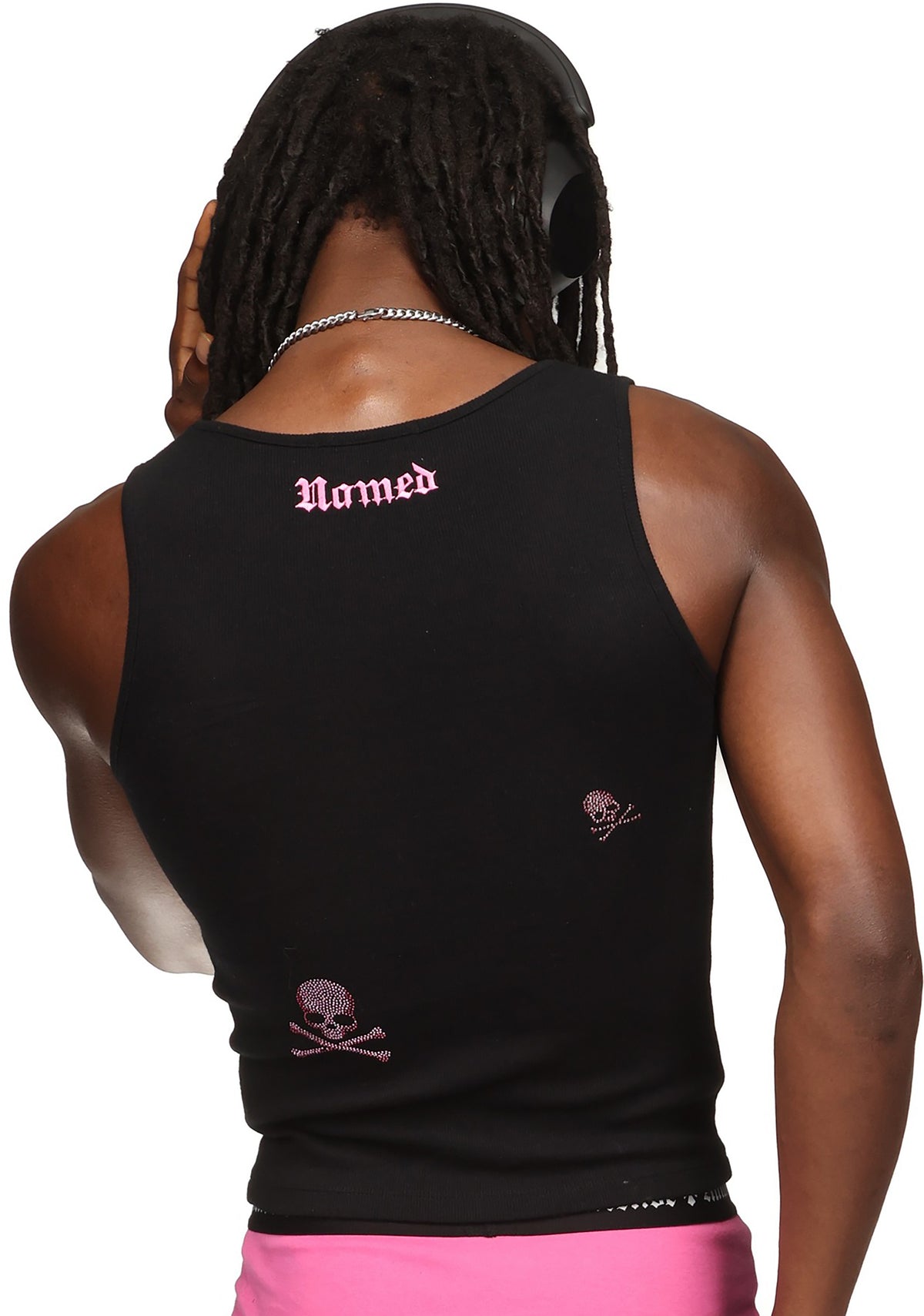 CRYPTIC RHINESTONE TANK TOP BLACK