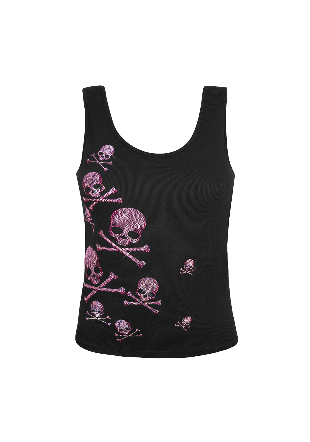 CRYPTIC RHINESTONE TANK TOP BLACK
