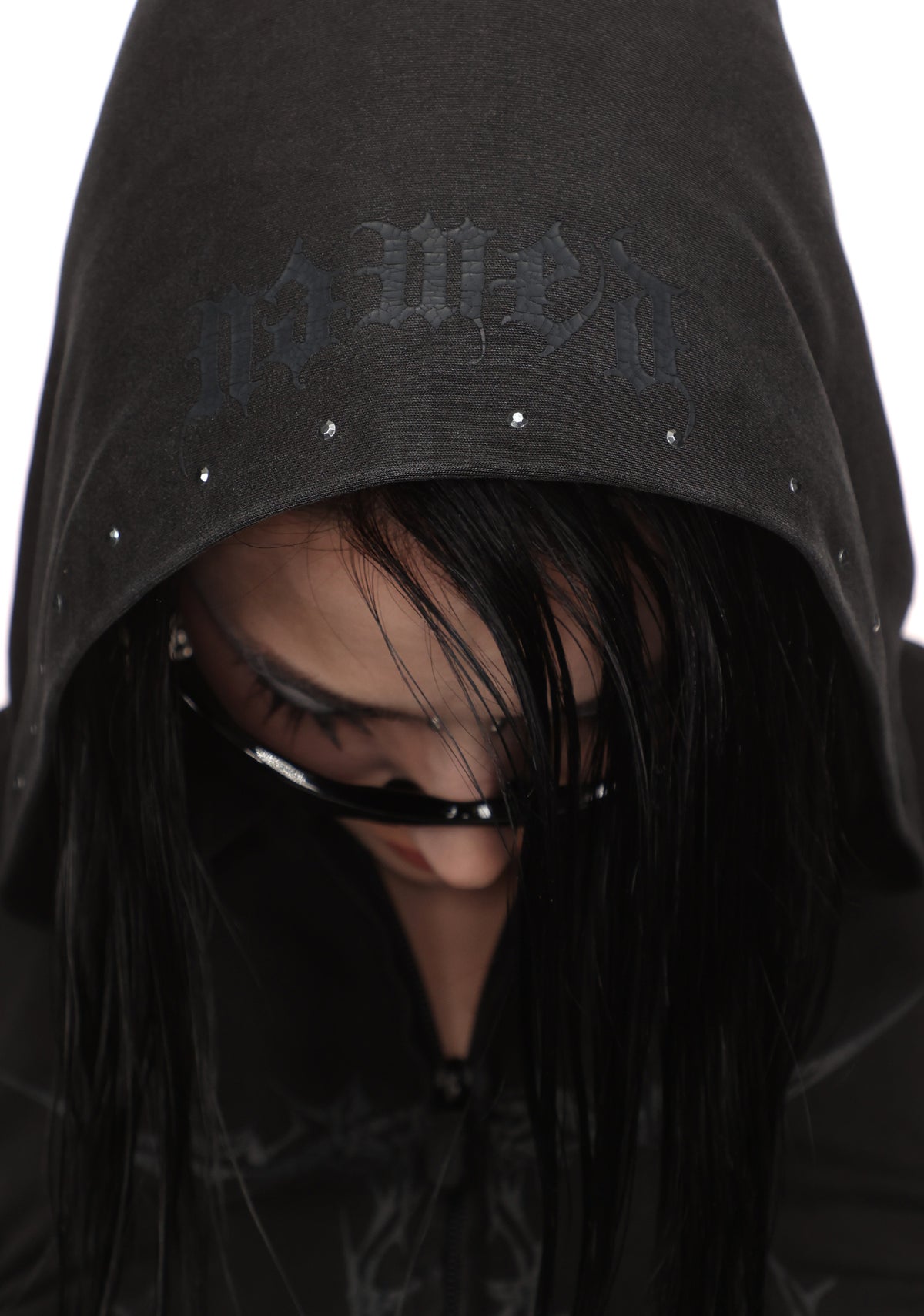CURSE SCULPT STRETCH ZIP HOODIE WASHED CHARCOAL