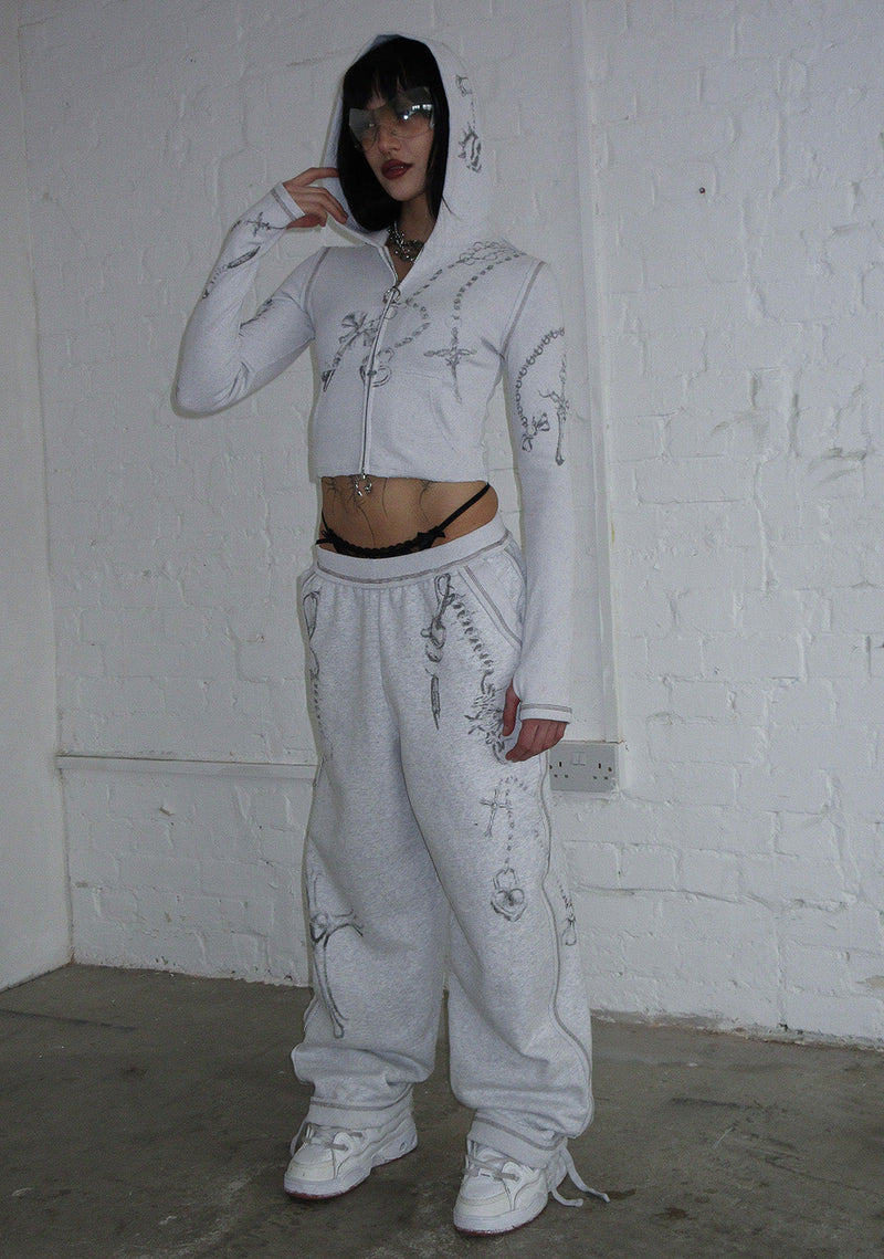 DESTROY OVERSIZED SWEATPANTS GREY MARL