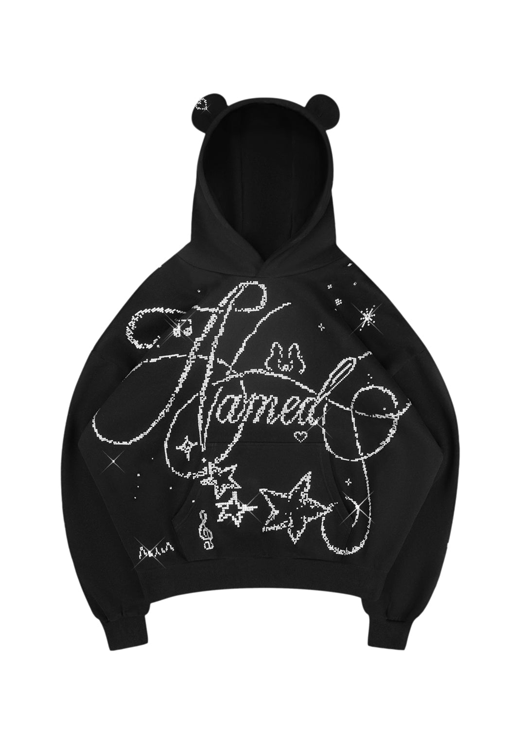 新品未使用VAULTROOM VGC RHINESTONE HOODIE M Dreamer Rhinestone Teddy Pullover Hoodie Black – NAMED COLLECTIVE®