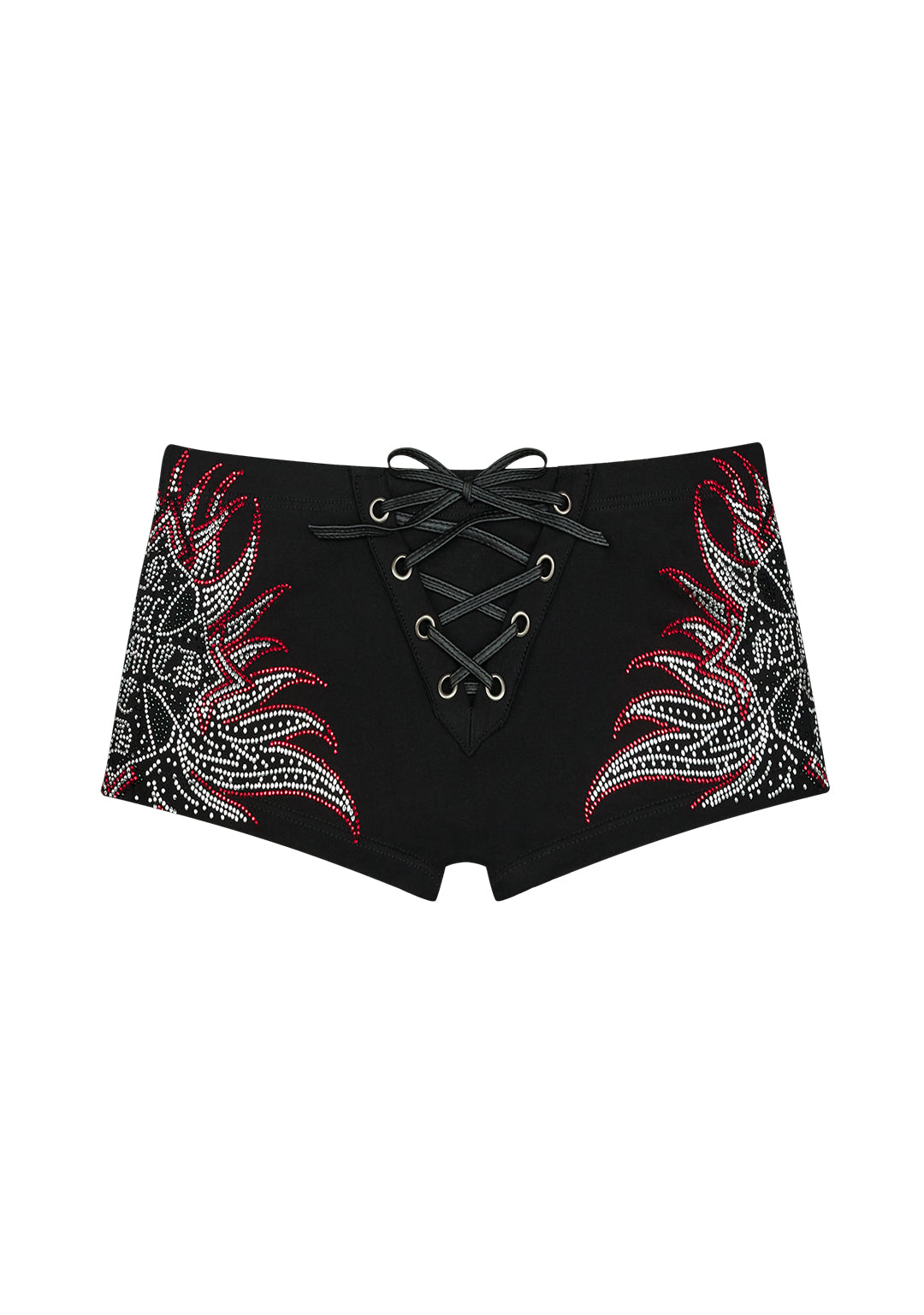 DUSK RHINESTONE HOTPANTS BLACK