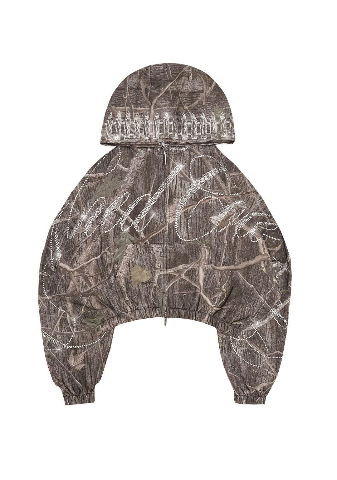 Enemy Rhinestone Crop Zip Hoodie Tree Camo – NAMED COLLECTIVE®