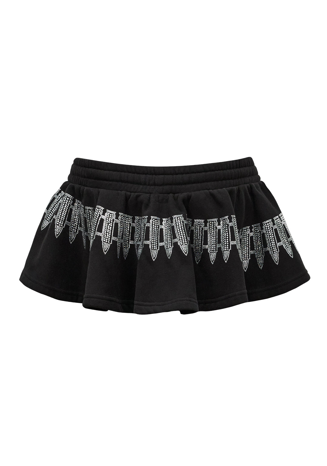 ENEMY RHINESTONE MINI SKIRT BLACK