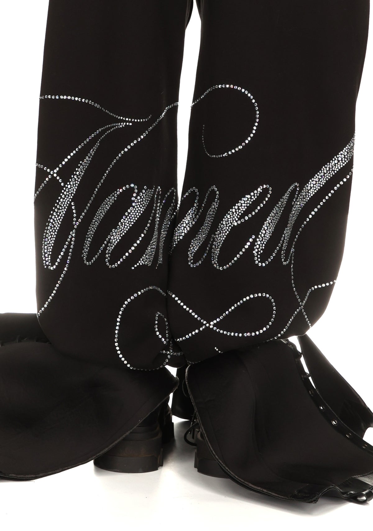 ENEMY RHINESTONE SWEATPANTS BLACK