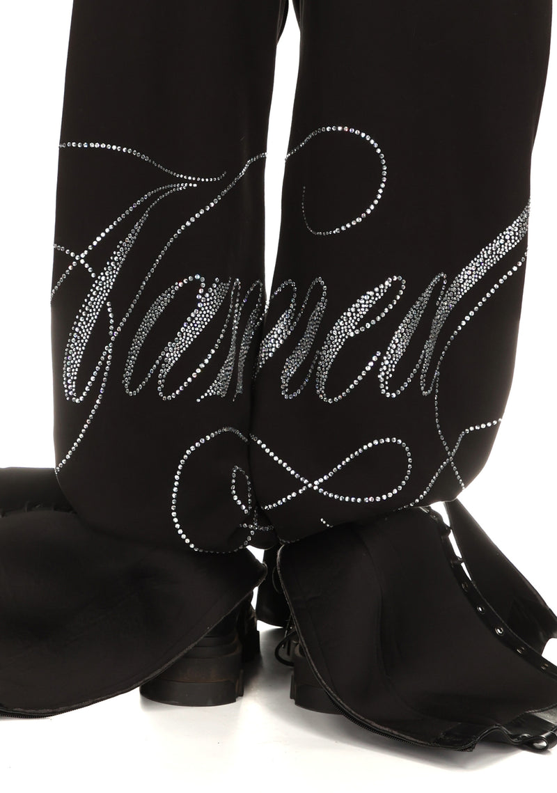 ENEMY RHINESTONE SWEATPANTS BLACK