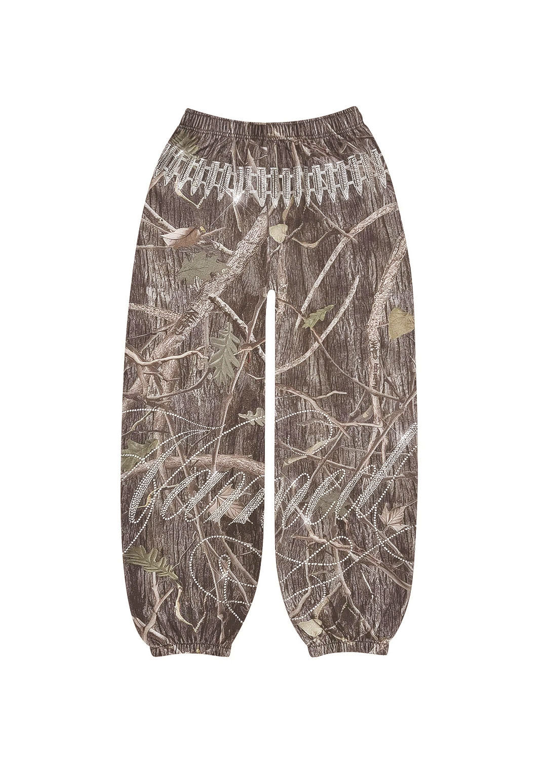ENEMY RHINESTONE SWEATPANTS TREE CAMO
