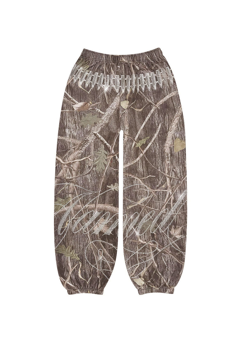 ENEMY RHINESTONE SWEATPANTS TREE CAMO