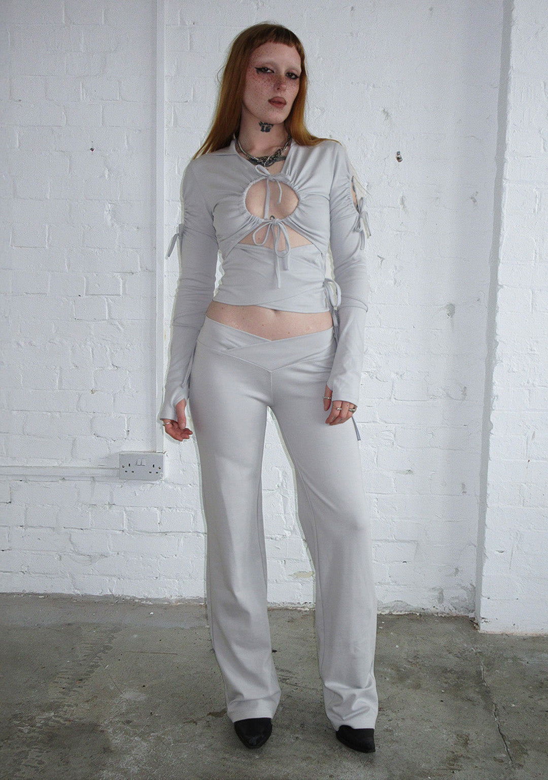 Envy Sculpt Stretch Two Piece Skirt Trouser Set Mist Grey – NAMED