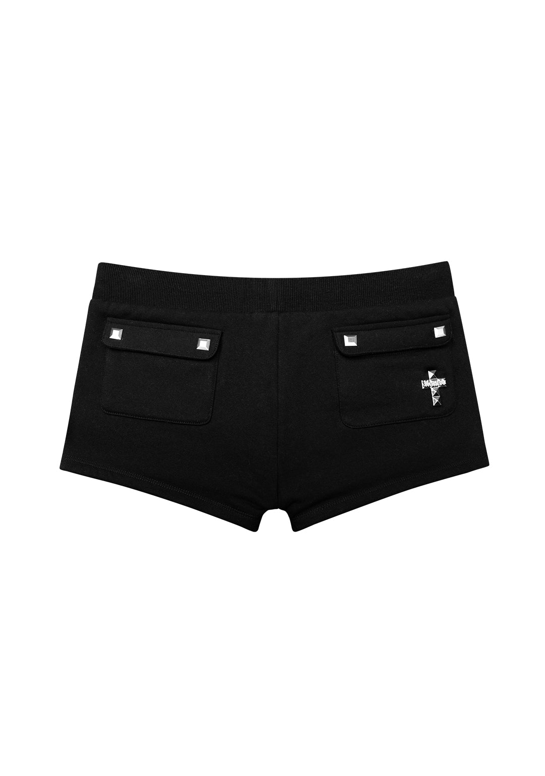 FAITHFUL STUDDED MICRO HOTPANT SHORTS BLACK