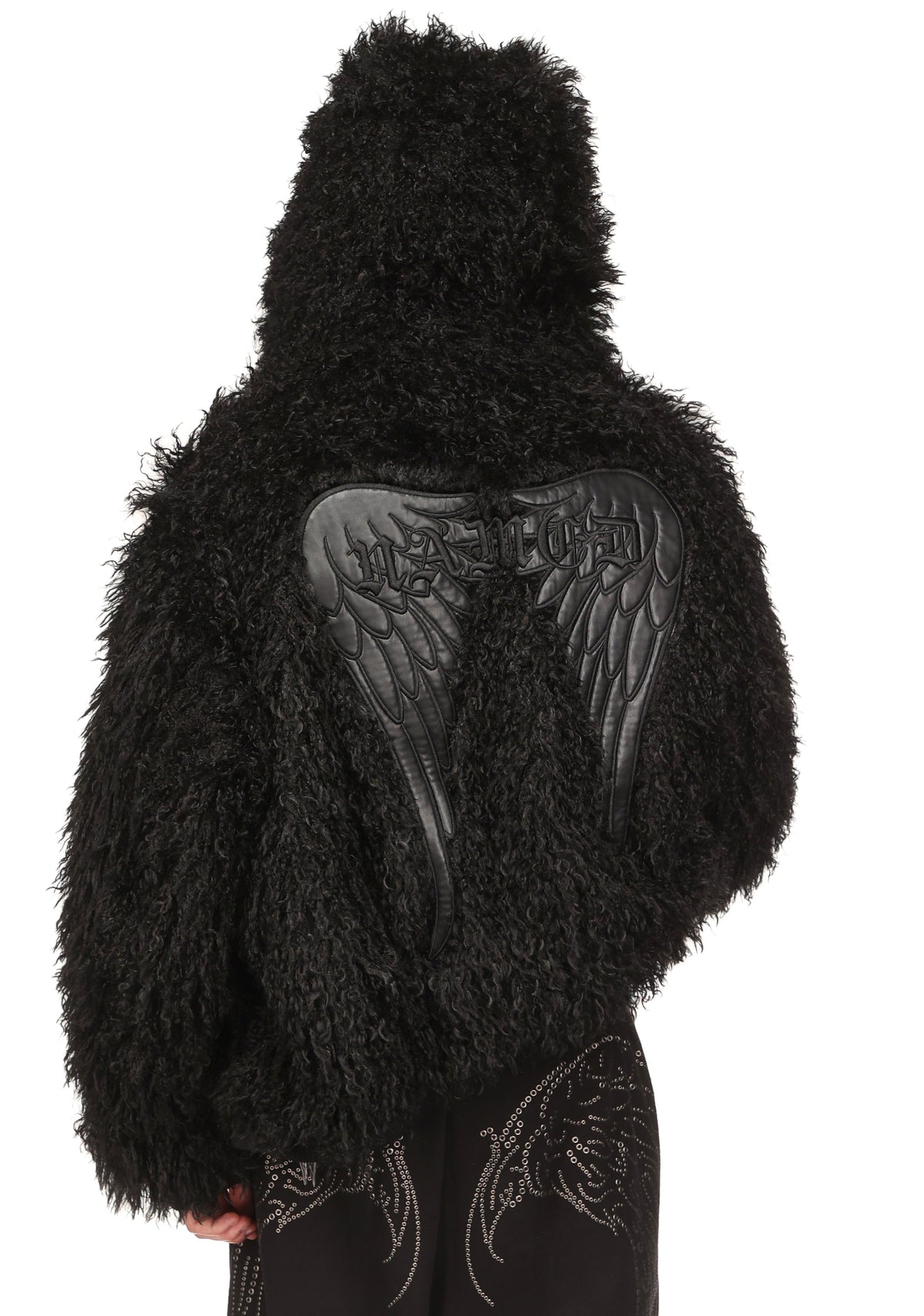 FALLEN FAUX FUR REVERSIBLE BOMBER JACKET BLACK