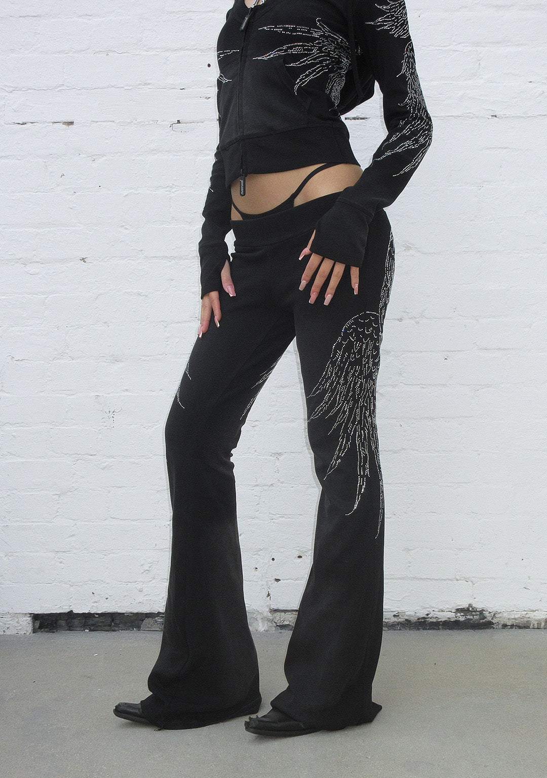 Fallen Rhinestone Sculpt Pants Washed Black – NAMED COLLECTIVE®
