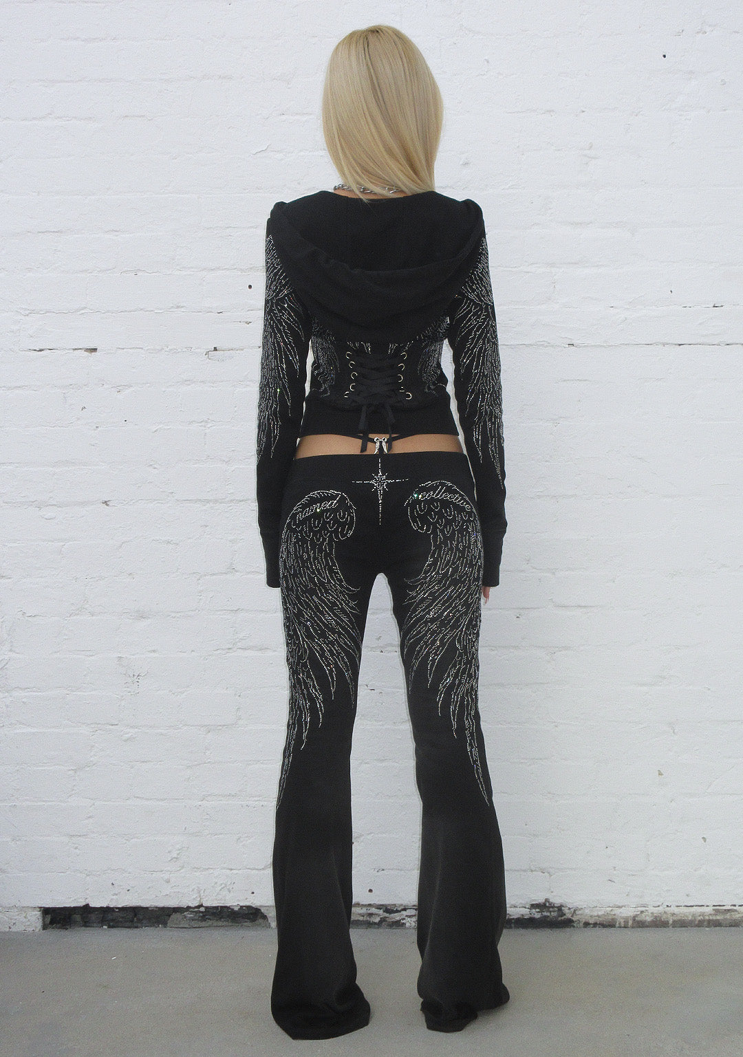 Fallen Rhinestone Sculpt Pants Washed Black – NAMED COLLECTIVE®