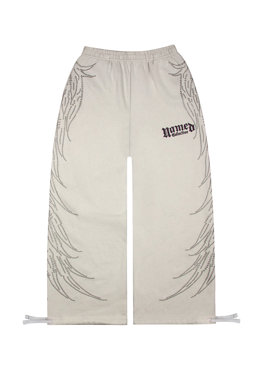 FALLEN STUDDED OVERSIZED SWEATPANTS BONE