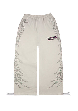 FALLEN STUDDED OVERSIZED SWEATPANTS BONE