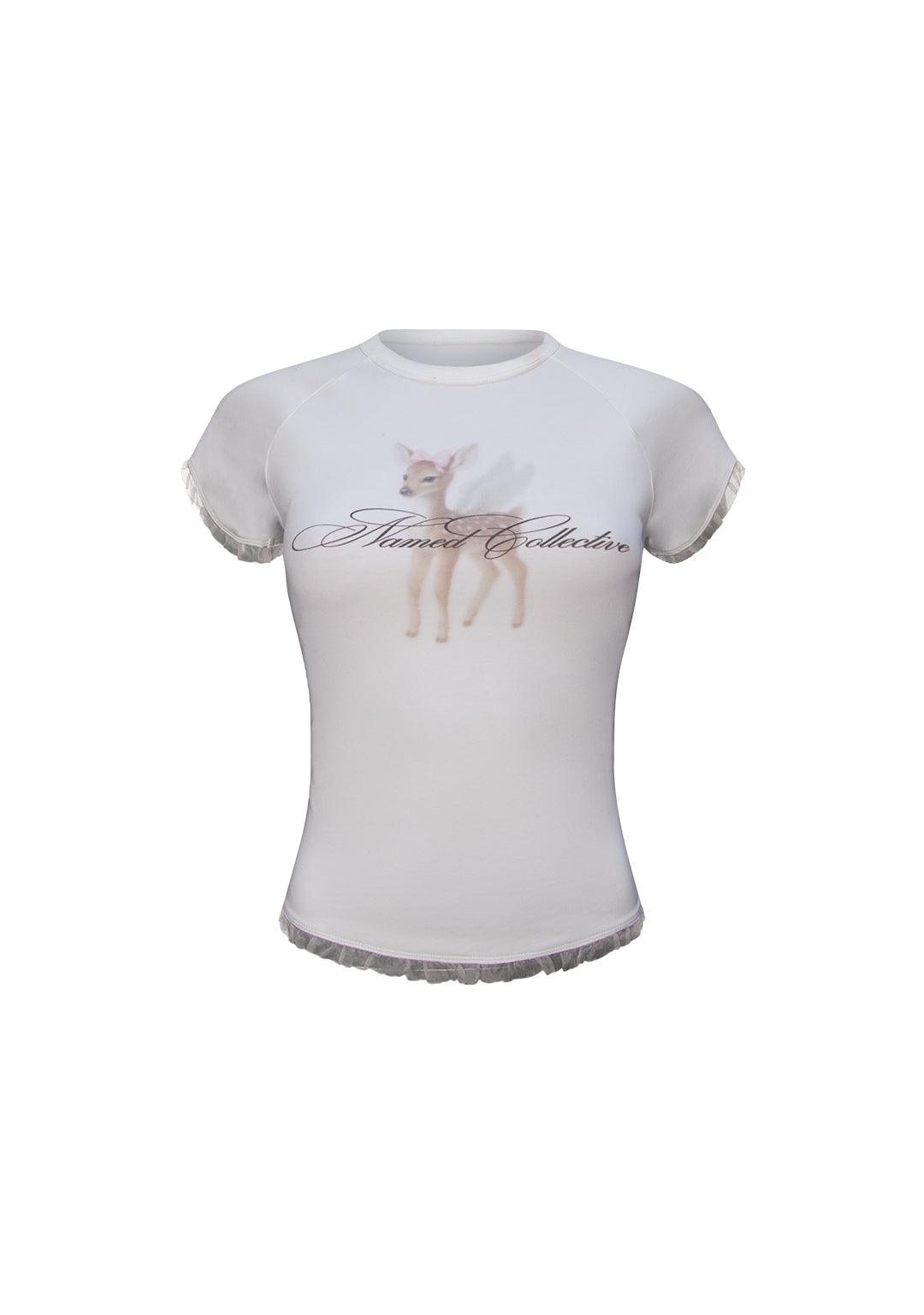 FAWN DEER BABY TEE WHITE