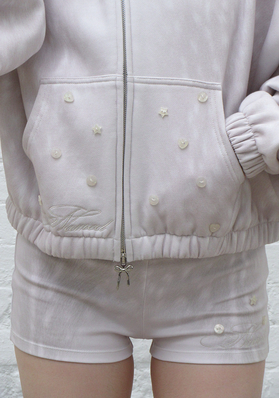 Fawn Faux Fur Crop Zip Hoodie Off White Detachable Fur – NAMED
