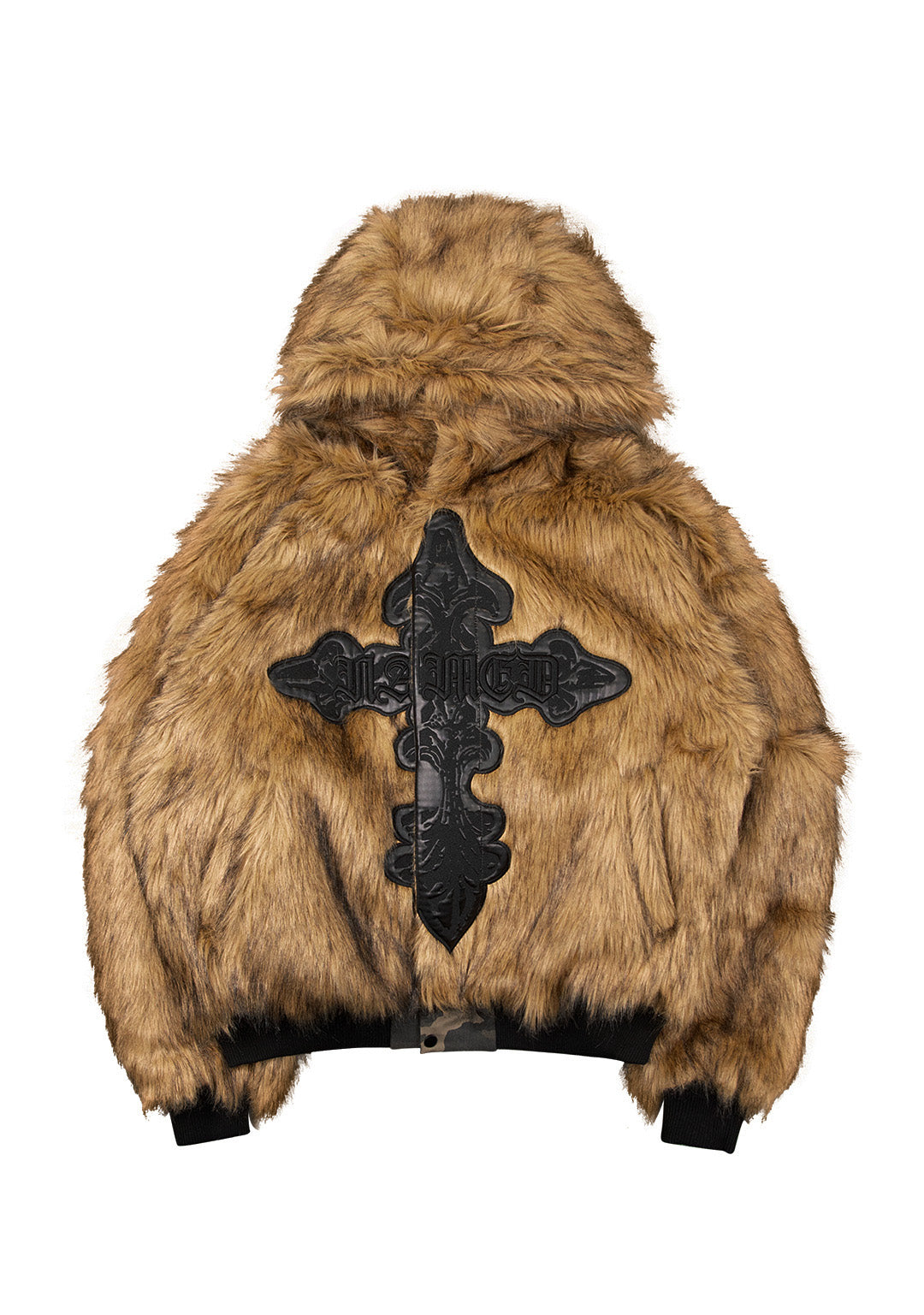 Feral Faux Fur Reversible Bomber Jacket Camo and Natural – NAMED