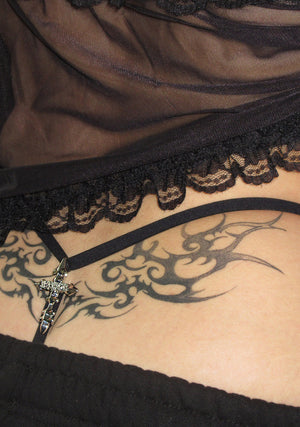 FERAL HARDWARE CHARM MESH G-STRING (2 PACK)