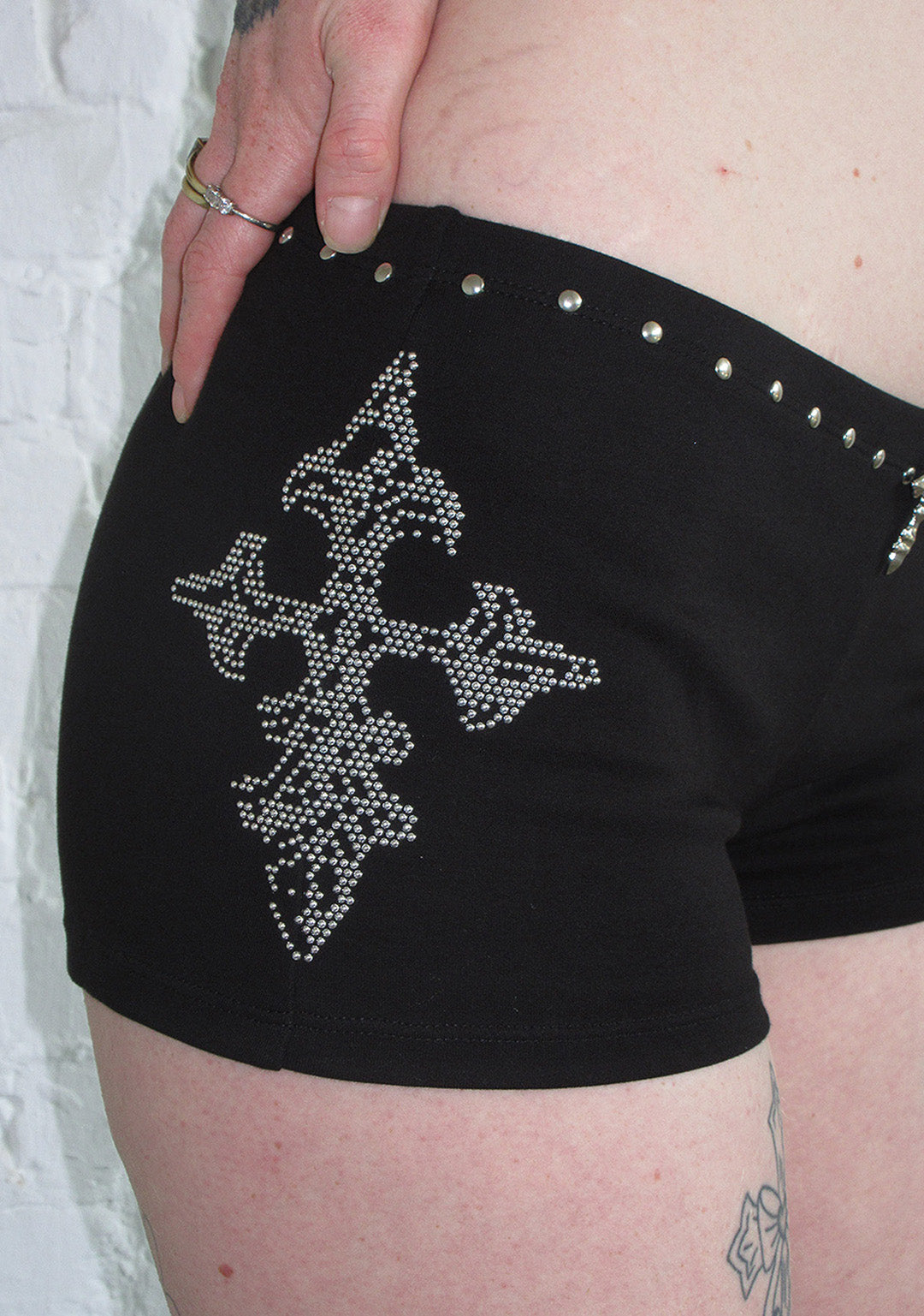 Feral Studded Micro Hotpant Shorts Black – NAMED COLLECTIVE®