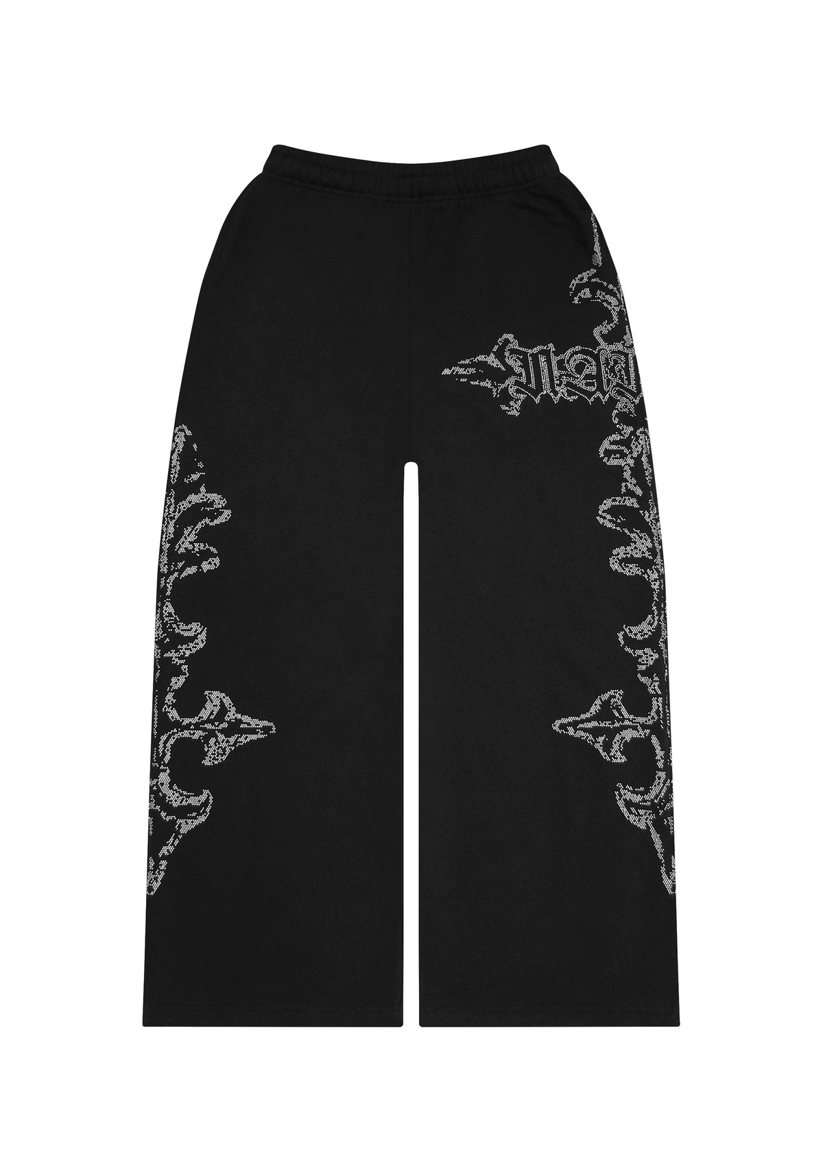 FERAL STUDDED OVERSIZED SWEATPANTS BLACK