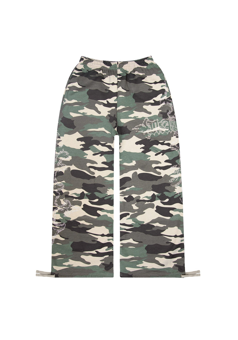 FERAL STUDDED OVERSIZED SWEATPANTS CAMO