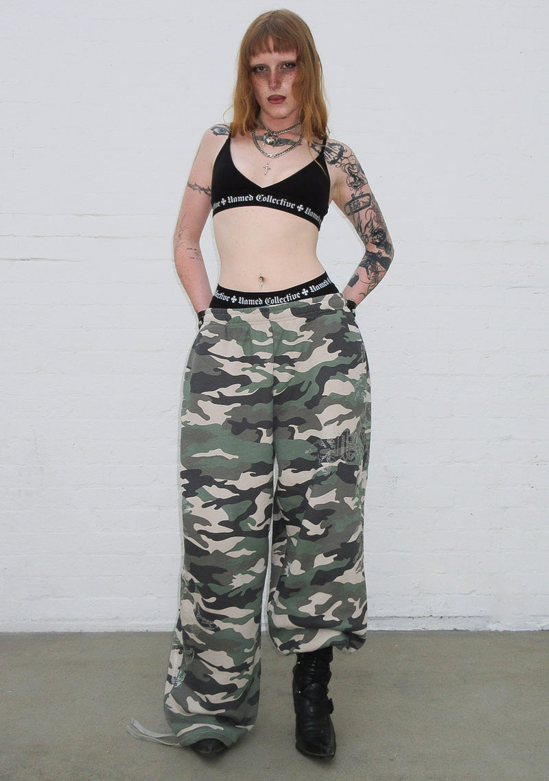 FERAL STUDDED OVERSIZED SWEATPANTS CAMO