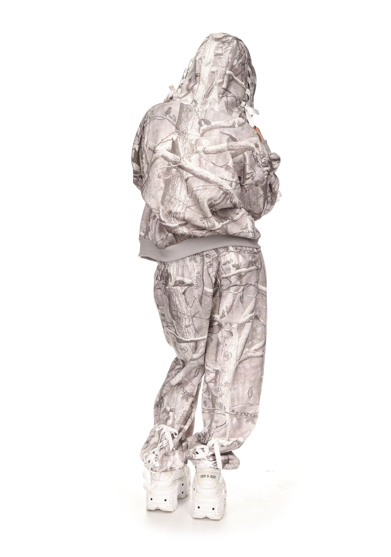 FORBIDDEN ZIP HOODIE SNOW