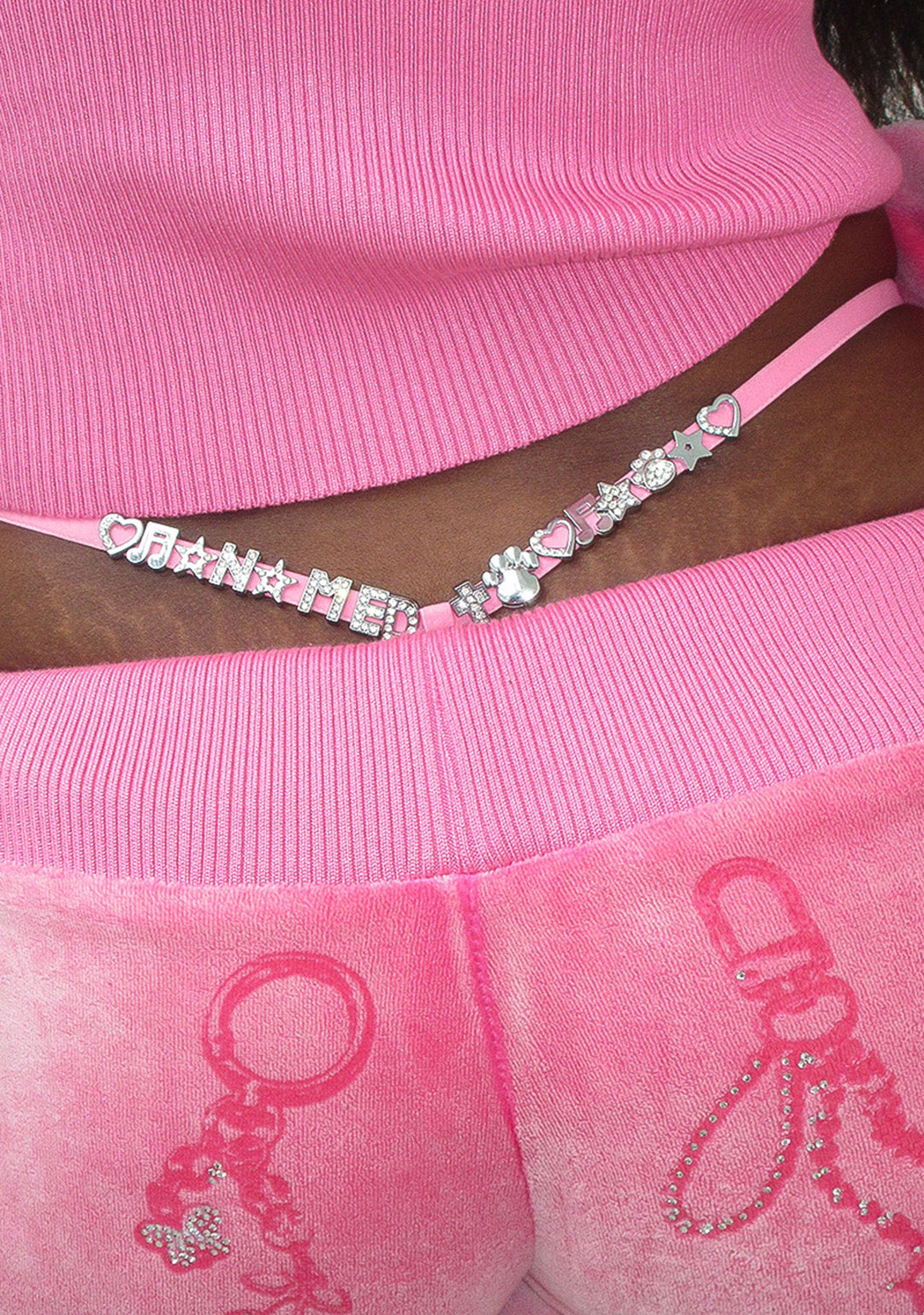 GLITCH CHARM G-STRING HOT PINK