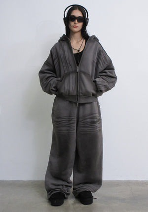 GRIME OVERSIZED SWEATPANTS WASHED SLATE