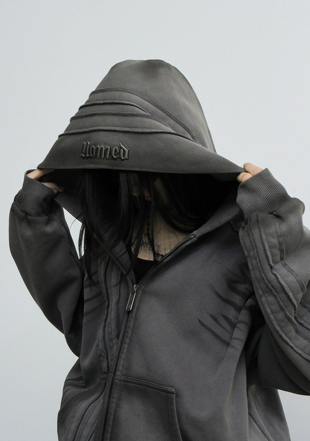 GRIME ZIP HOODIE WASHED SLATE