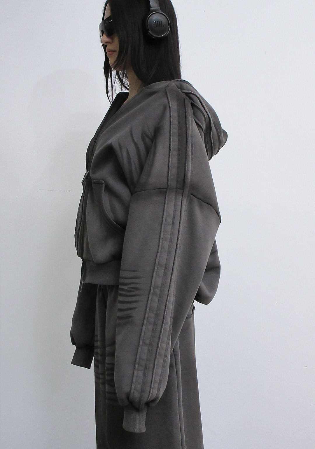 GRIME ZIP HOODIE WASHED SLATE