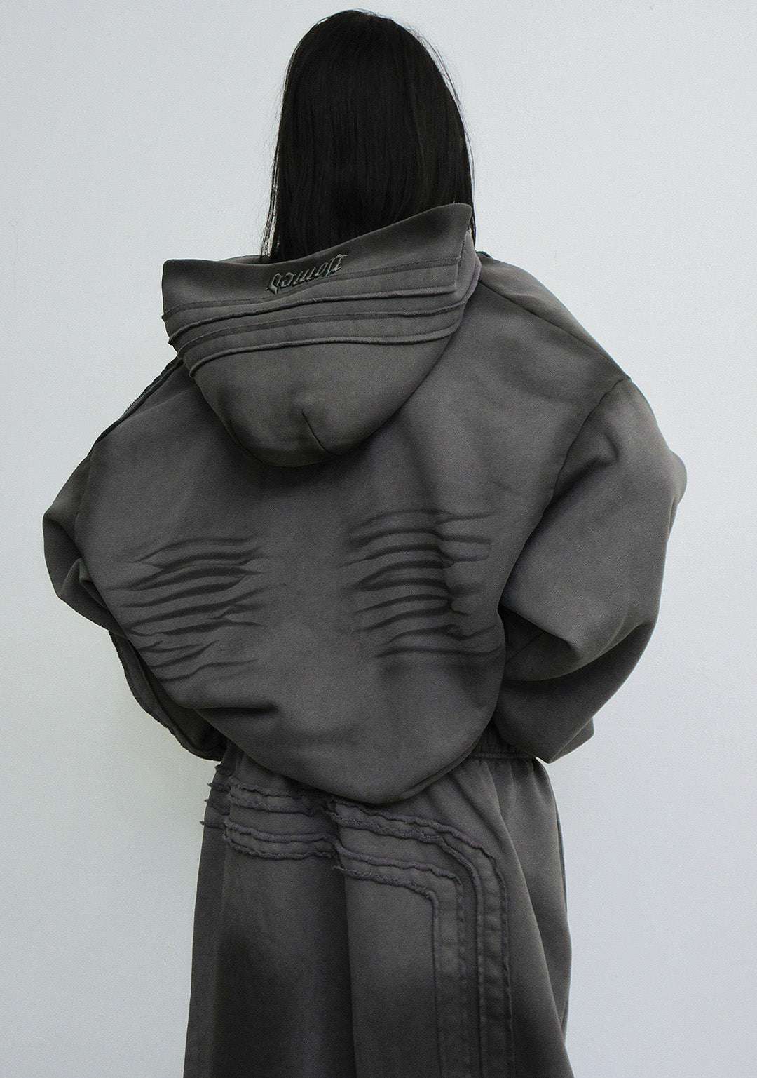 GRIME ZIP HOODIE WASHED SLATE