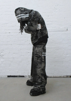 GRIME OVERSIZED SWEATPANTS GREY CAMO
