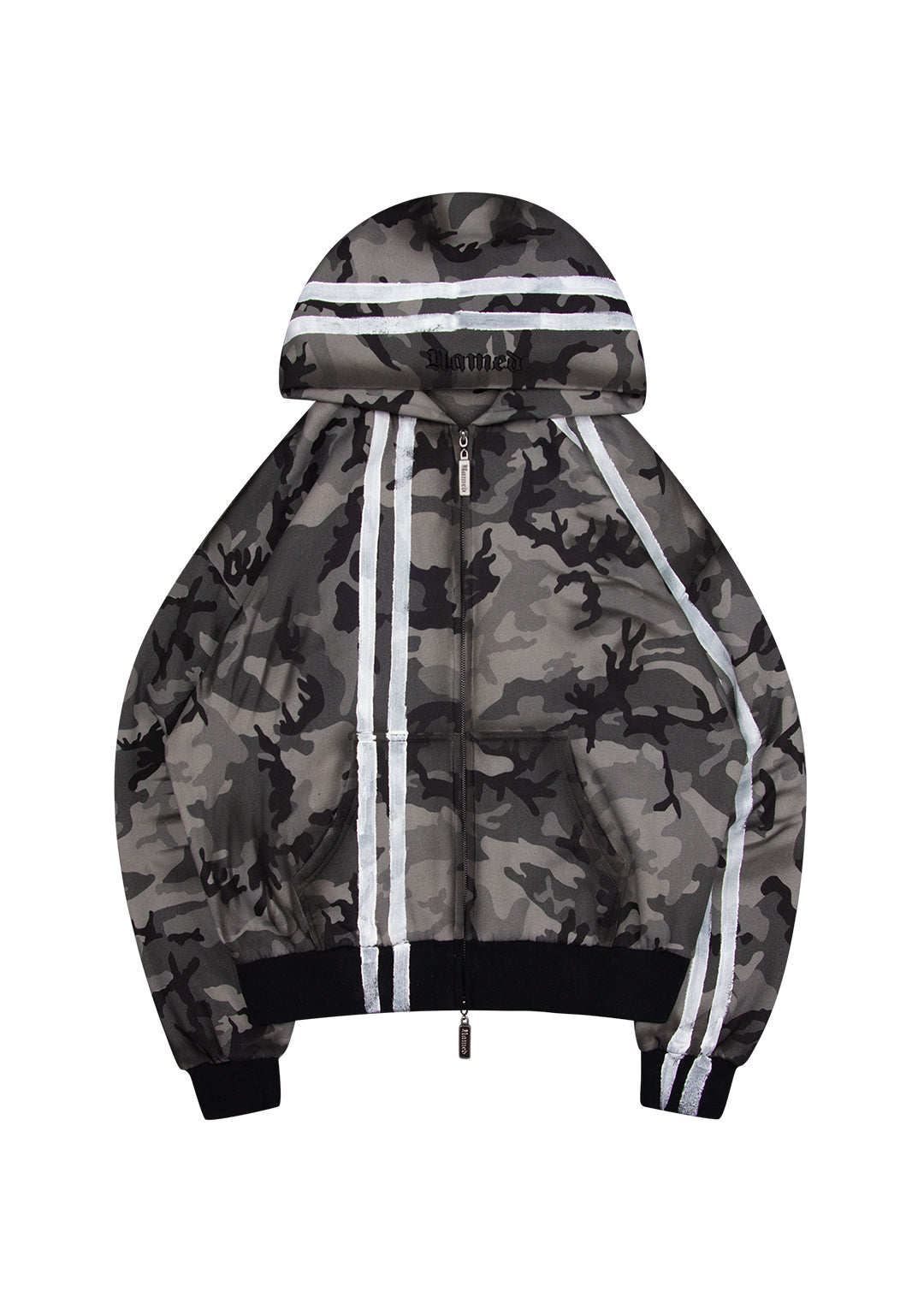 GRIME ZIP HOODIE GREY CAMO