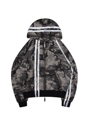 GRIME ZIP HOODIE GREY CAMO
