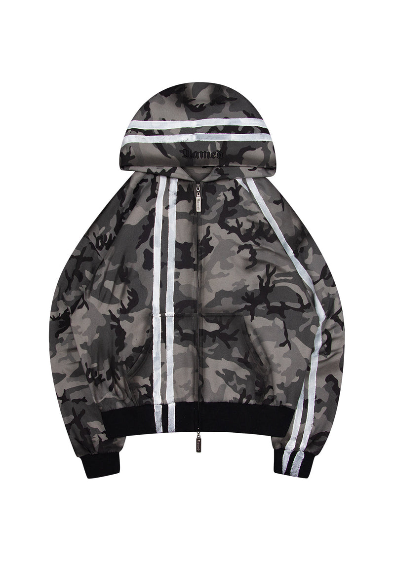 GRIME ZIP HOODIE GREY CAMO