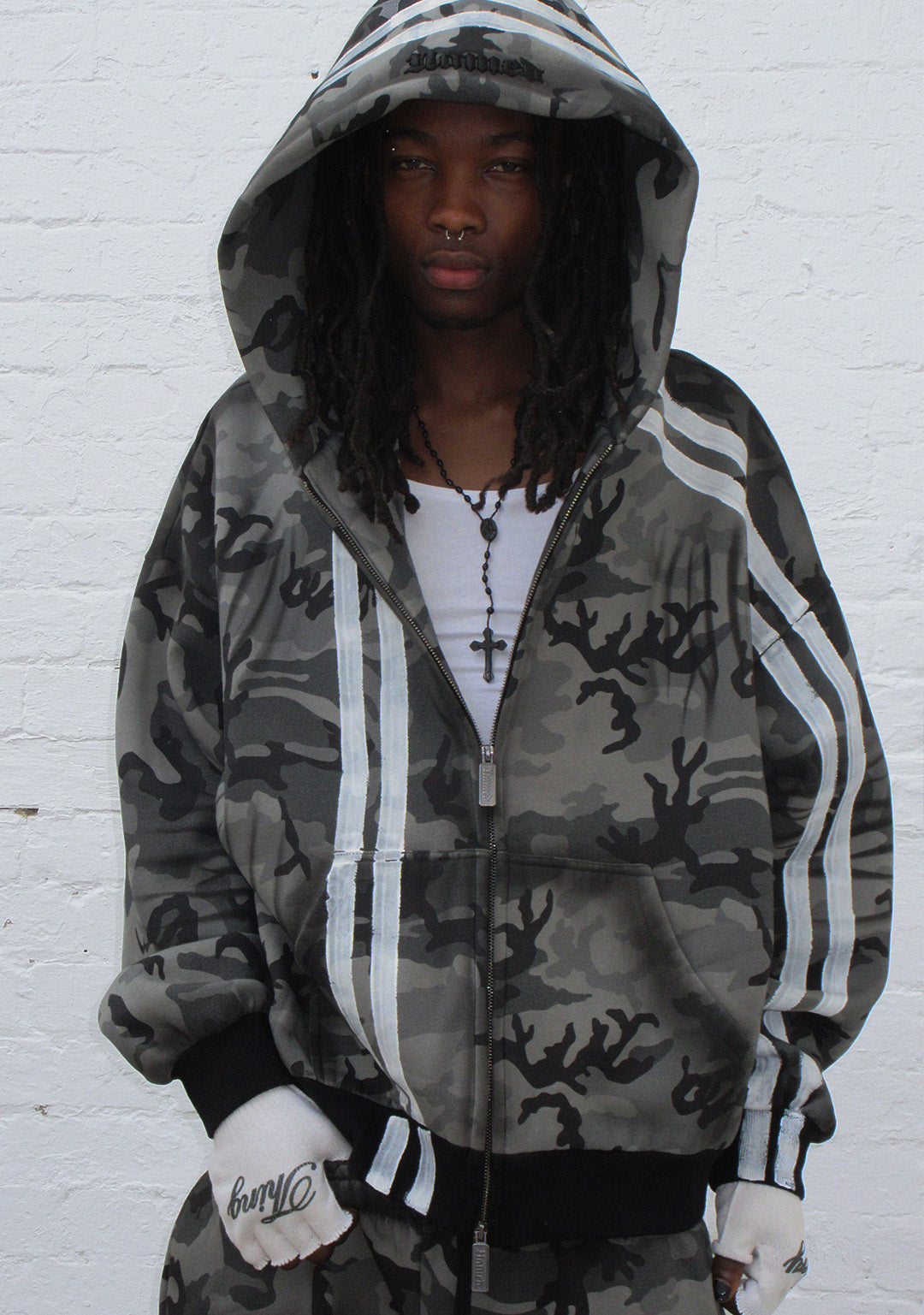 GRIME ZIP HOODIE GREY CAMO