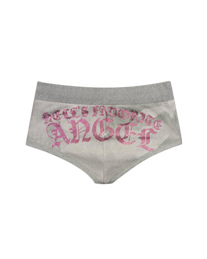 HELL'S FAVORITE RHINESTONE MICRO RACER SHORTS CAMO