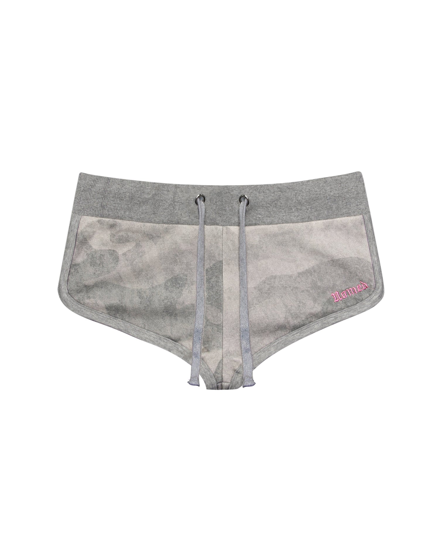 HELL'S FAVORITE RHINESTONE MICRO RACER SHORTS CAMO