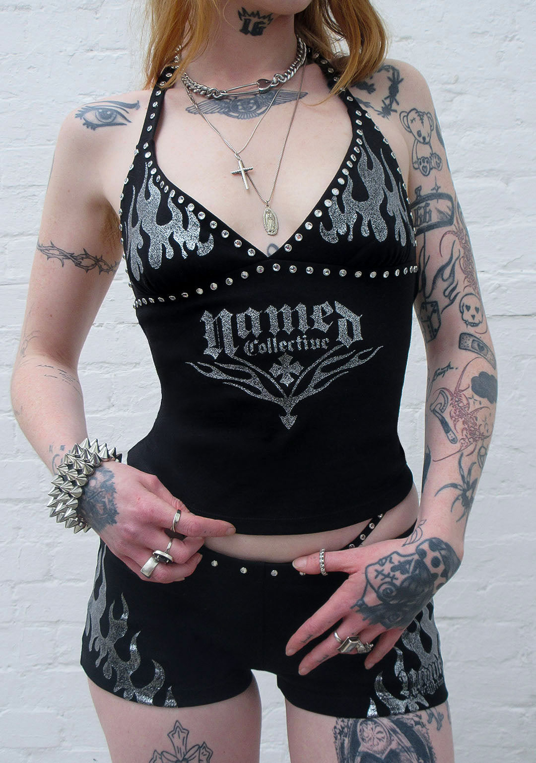 Ignite Rhinestone Halterneck Cami Top Black – NAMED COLLECTIVE®