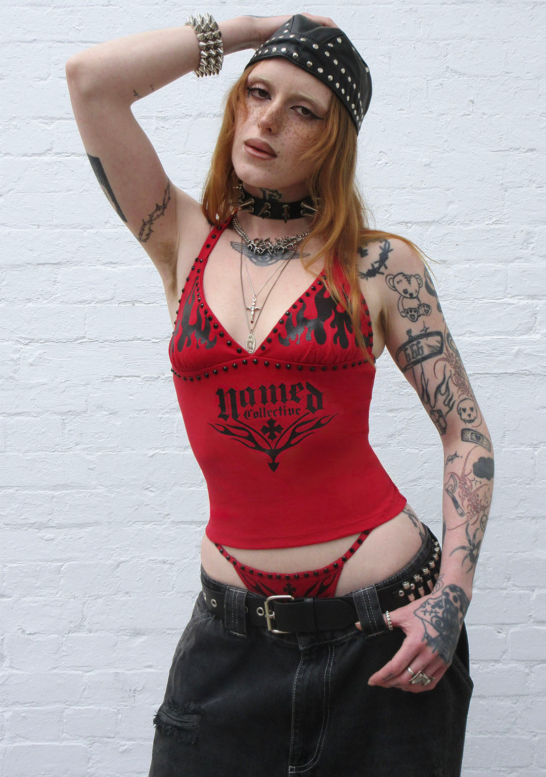 Ignite Rhinestone Halterneck Cami Top Red – NAMED COLLECTIVE®