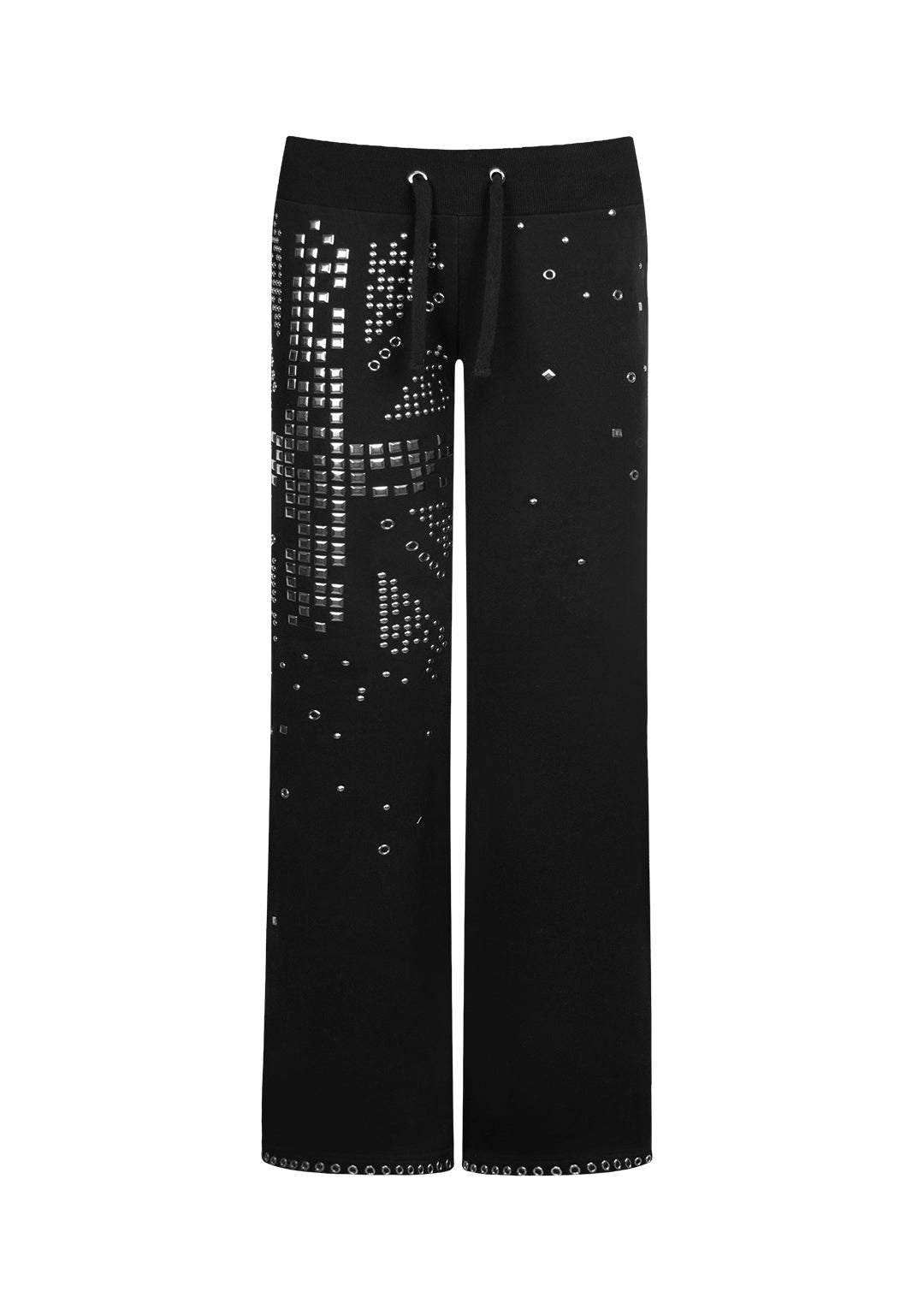 KNIGHT STUDDED FITTED PANTS BLACK