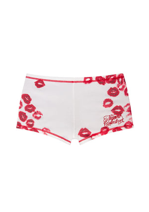 LOVEBITE KISS MICRO HOTPANT SHORTS WHITE