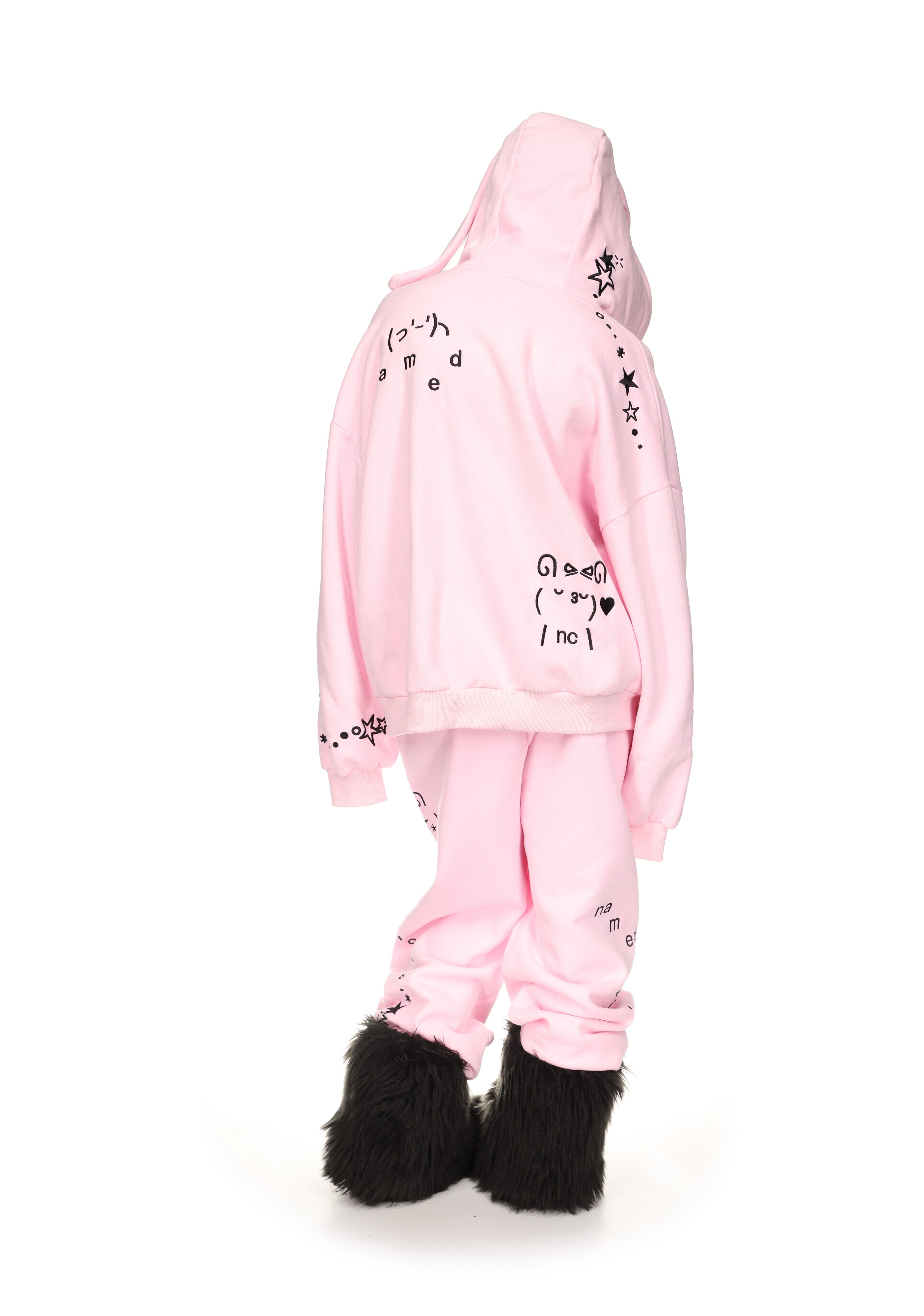 Malfunction Bunny Zip Hoodie Baby Pink Detachable Ears – NAMED