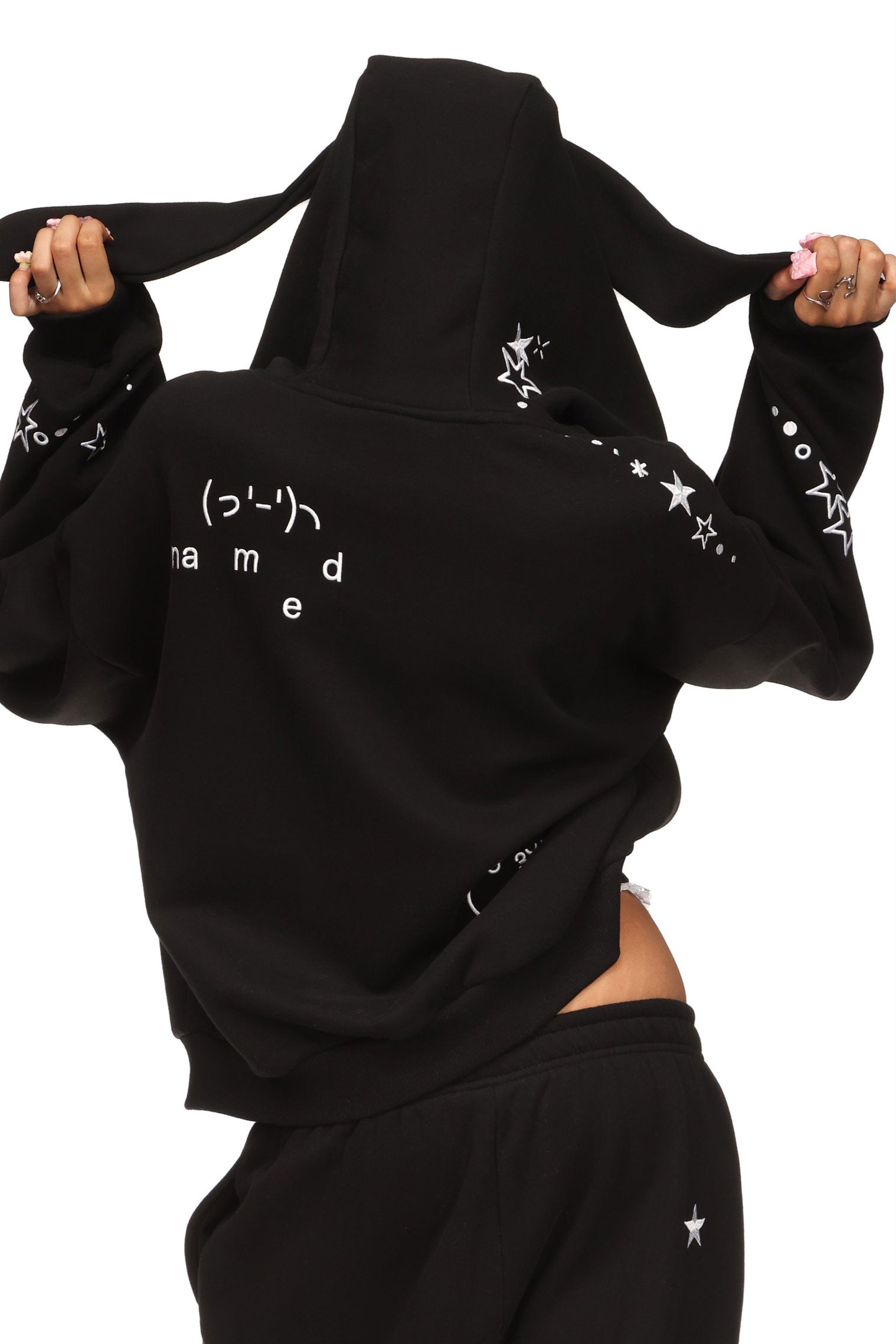 Malfunction Bunny Zip Hoodie Black Detachable Ears – NAMED COLLECTIVE®