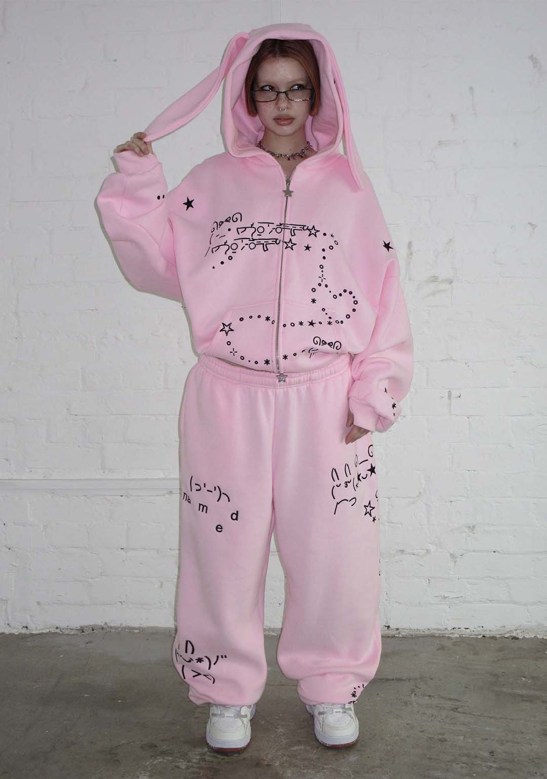 MALFUNCTION SWEATPANTS BABY PINK