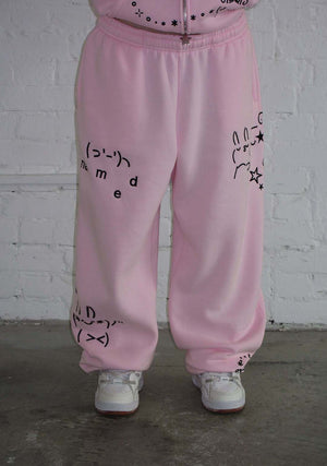 MALFUNCTION SWEATPANTS BABY PINK