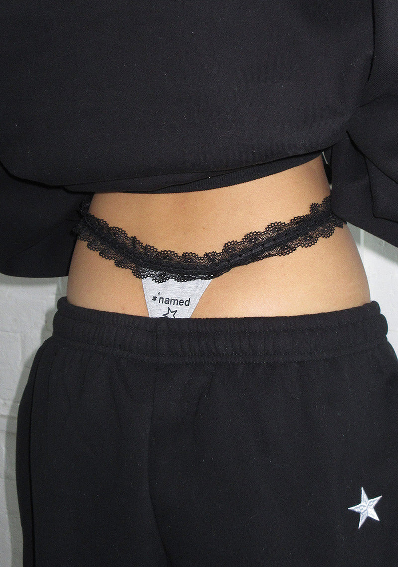 MALFUNCTION THONG BLACK AND GREY MARL (3 PACK)