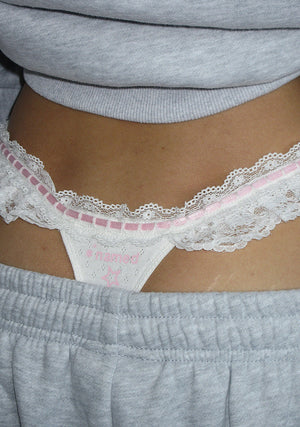 MALFUNCTION THONG BABY PINK AND WHITE (3 PACK)